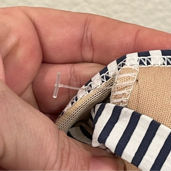 Cacique Chico’s blue and white stripe swimsuit new without tags size 20 - Picture 10 of 15